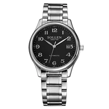Новая Мода Luxury Brand SOLLEN Мужчины Часы Автоматические Механические Часы Полые Люди Tourbillon Механические Часы С Оригинальной Коробке
