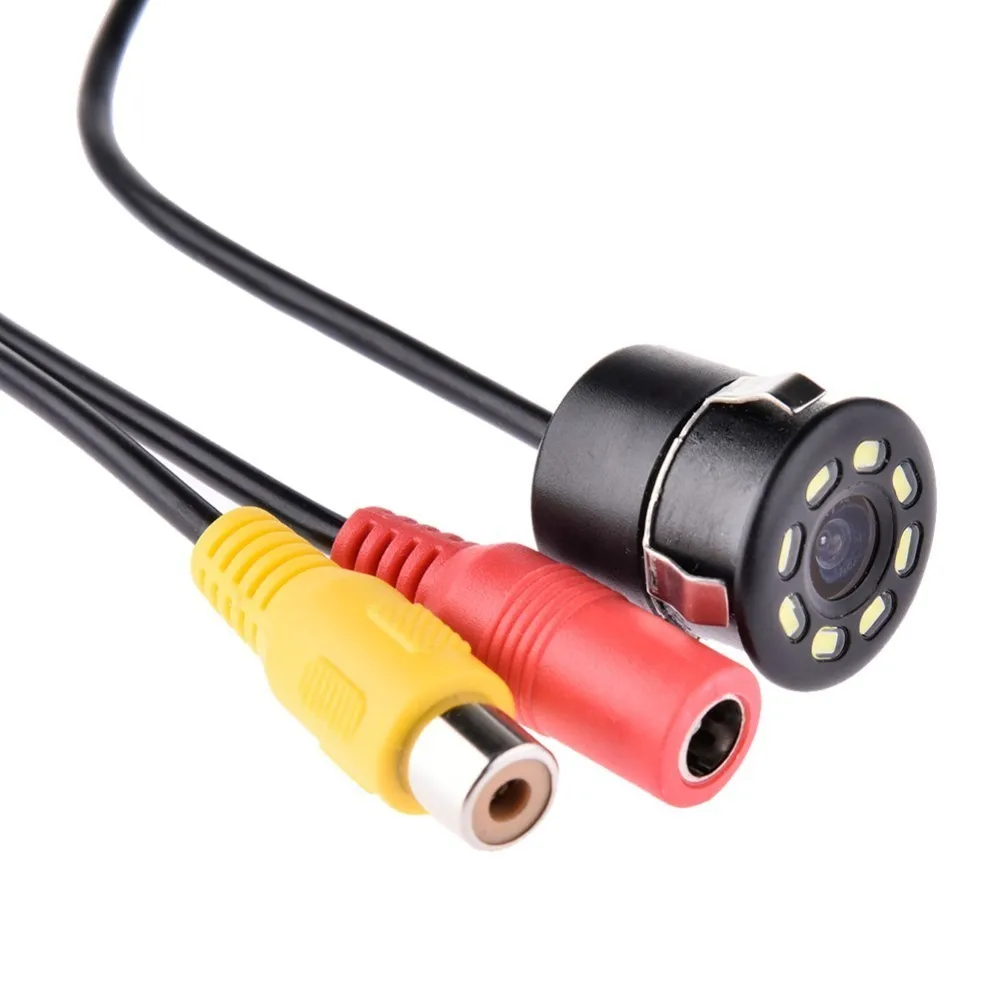 18.5mm Auto Backup Parcheggio Della Macchina Fotografica 8 LED HD Immagine a Colori Reverse Vista Posteriore Telecamere Con Visione Notturna Impermeabile Con linea di parcheggio