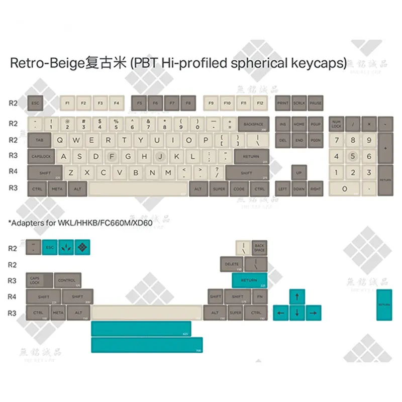 Kopen Retro Beige 134 TOETSEN SA PBT Keycap dye subbed Keycap Cherry MX switch keycaps voor Bedrade USB Mechanische Gaming toetsenbord