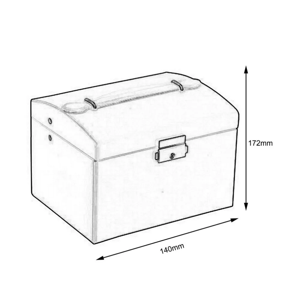 Трехслойная шкатулка для ювелирных изделий с узором из искусственной кожи, органайзер для хранения ювелирных изделий, двойные выдвижные ящики, держатель для ювелирных украшений