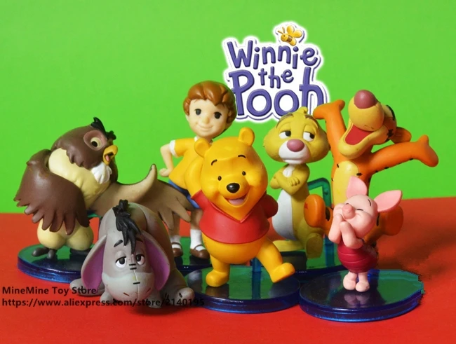 

DISNEY Tigger Piglet Owl Rabbit 3-7cm Action Figure Anime Decoration Collection Figurine Toy model for children