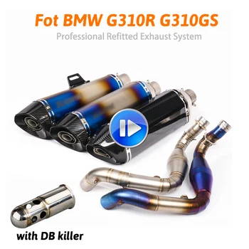 

G310GS G310R Exhaust Muffler Escape Motorcycle Exhaust Muffler Escape contact middle pipe for For bmw G310R G 310R G 310GS