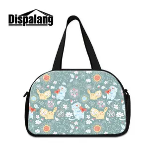 Dispalang Женская дорожная сумка с независимыми обувь карман мультфильм животных печати duffle сумки для девочек ночь сумочка