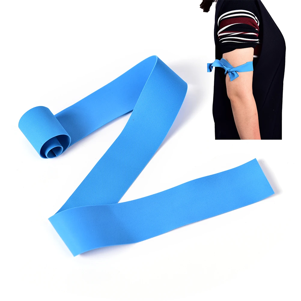 

New 2.5m*48cm Practical Blue Latex Medical Tourniquet Outdoor Emergency Necessities Stop Bleeding Strap First Aid Supplies