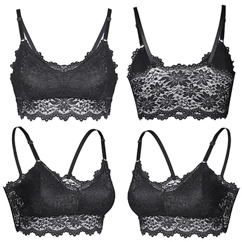 Soutien Gorge Women Sexy Bra Top Solid Vest Lace Seamless Breathable Push Up Top Underwear Sujetador Mujer 30OC171