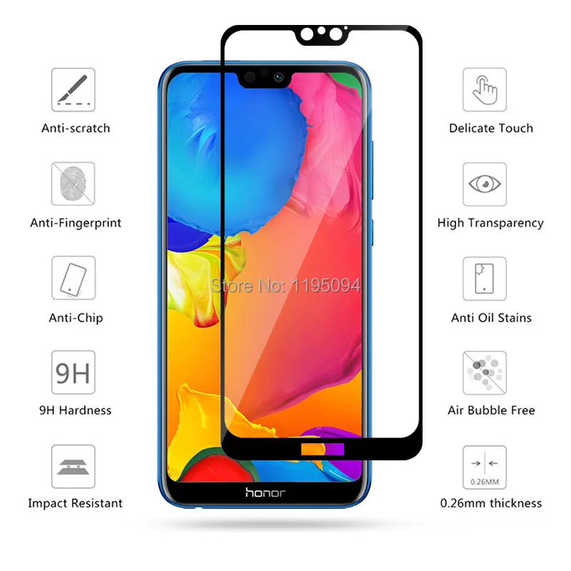 10 шт 2.5D 9 H полное покрытие ультра-тонкое закаленное стекло для Huawei Honor 9i 5,8" протектор экрана для Huawei Honor 9i 9 i стеклянная пленка