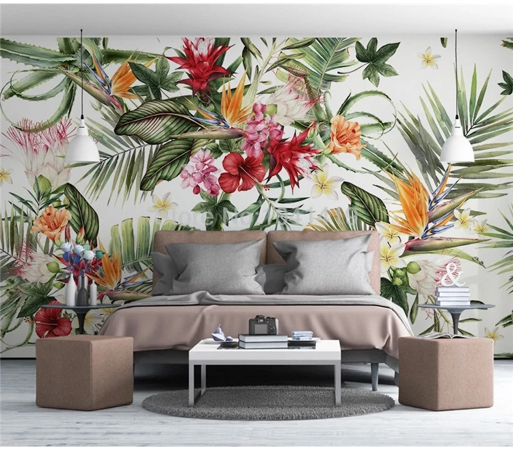 Пользовательские 3D обои современный тропический дождь лес растение лист кактус фото настенные фрески гостиная спальня креативная настенная живопись