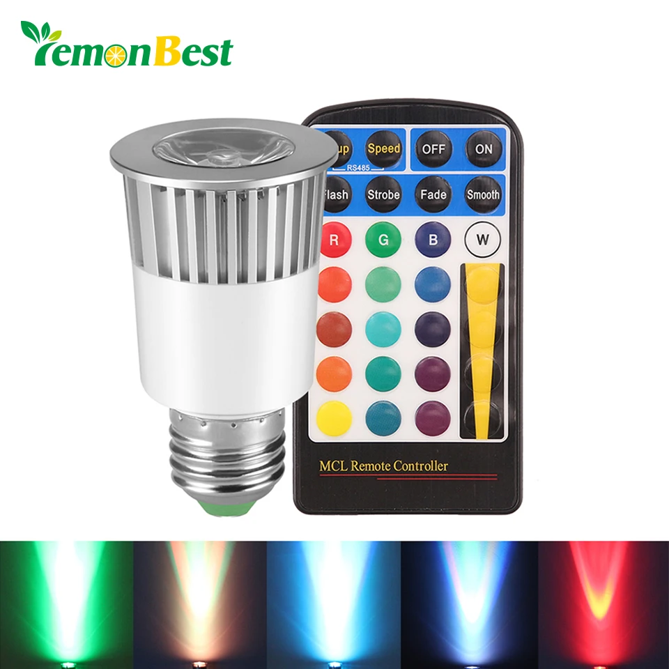Buy 5W E27 RGB LED Bulb Lamp 220V Magic Spotlight 16