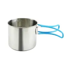 Складные чашки из нержавеющей стали с емкостью, складные чашки с ручками