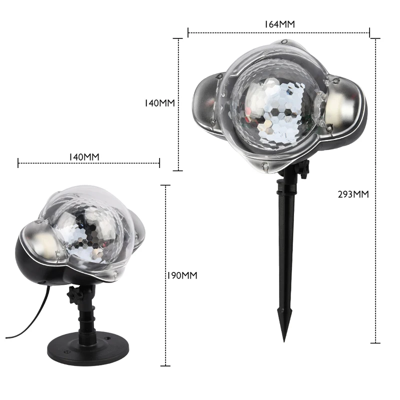 Snowflake Lights Outdoor LED Projector Lamp Waterproof Moving Snowfall Light with Remote Control for ChristmasHoliday Party Decorative(11)