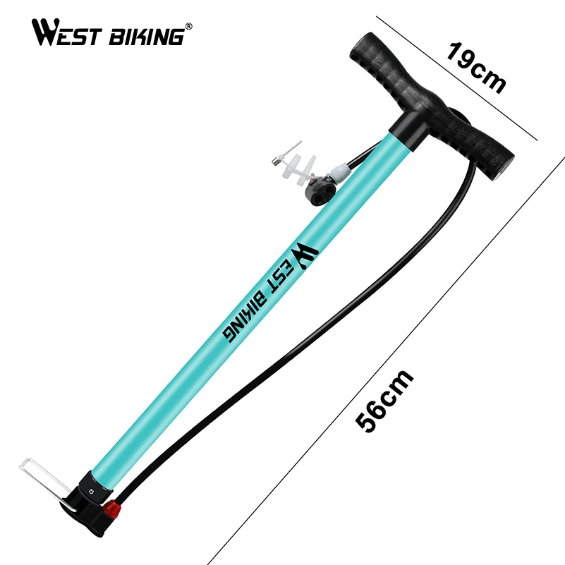 WEST BIKING стальной велосипедный насос 120/160PSI воздушный высокого давления для