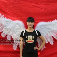 Высокое качество горячие сексуальные Крылья Ангела из перьев Хэллоуин шоу сцены реквизит на заказ белое крыло Феи EMS