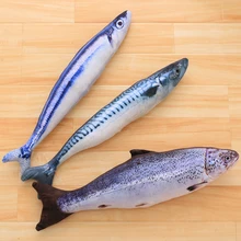 Cute Favor Fish Toy Catnip Scratchboard Scratching Post Plush Stuffed Fish Fish Shape Toy For Dogs Product Supplies