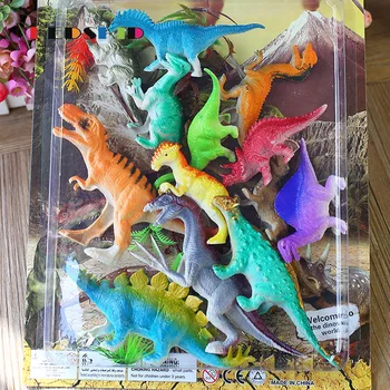 

12pcs/set Dinosaur Toy Plastic Jurassic Play Dinosaur Model Action & Figures Best Gift for Boys