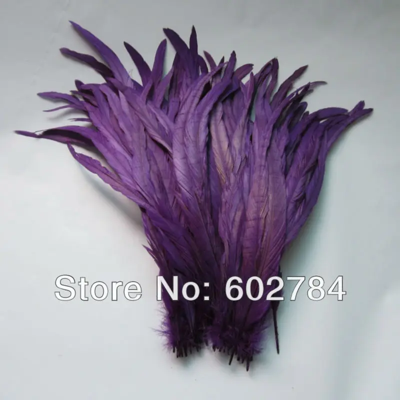 

Free Shipping Purple rooster tail feather 200pcs/lot 12-14 inches 30-35cm chicken feather coque feather