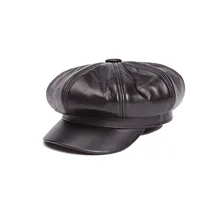 Женская Горячая Распродажа, новая осенняя и зимняя шапка из овчины, натуральная кожа, теплая Регулируемая Модная женская кепка