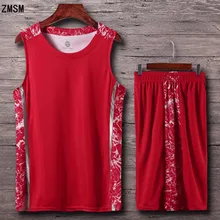 ZMSM Мужская баскетбольная спортивная форма спортивная баскетбольная жилетка двухрядные карманные шорты с принтом баскетбольная форма GY7307