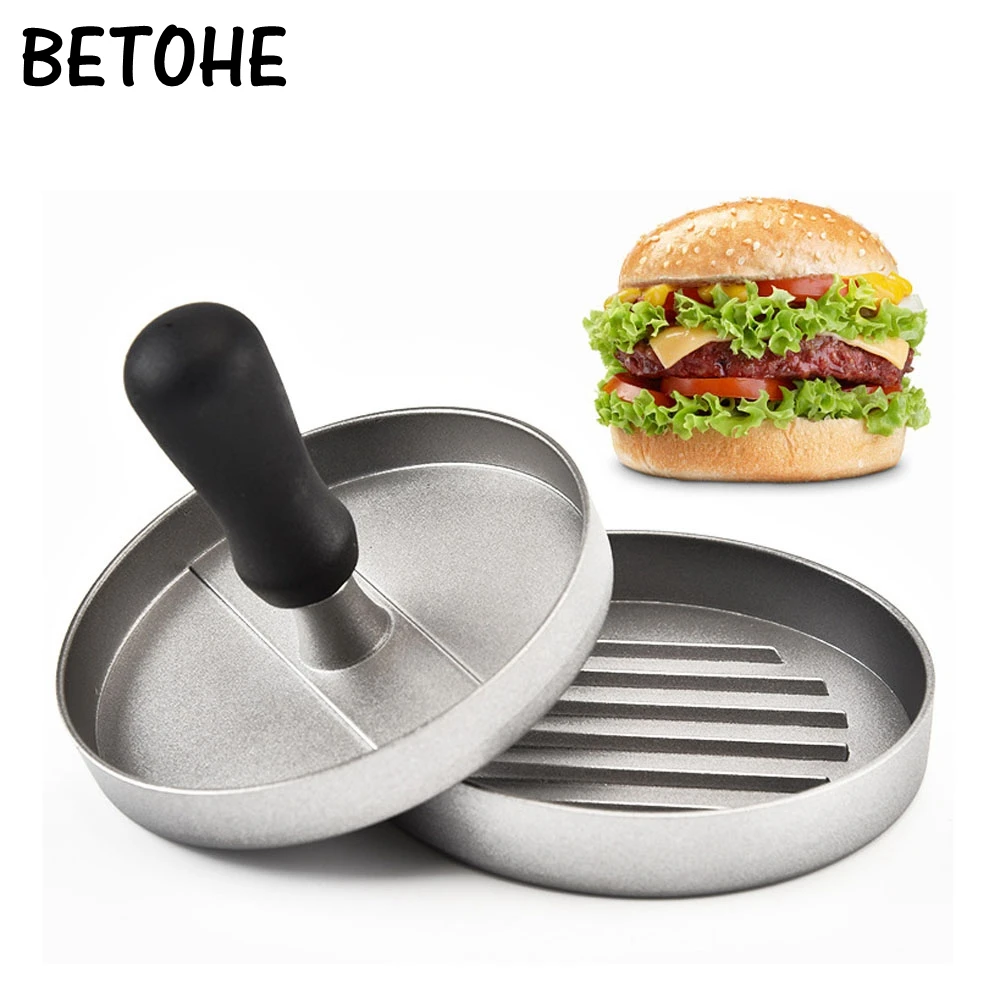 BETOHE 1 Set Round Shape Hamburger Press Aluminum Alloy 11 cm Hamburger