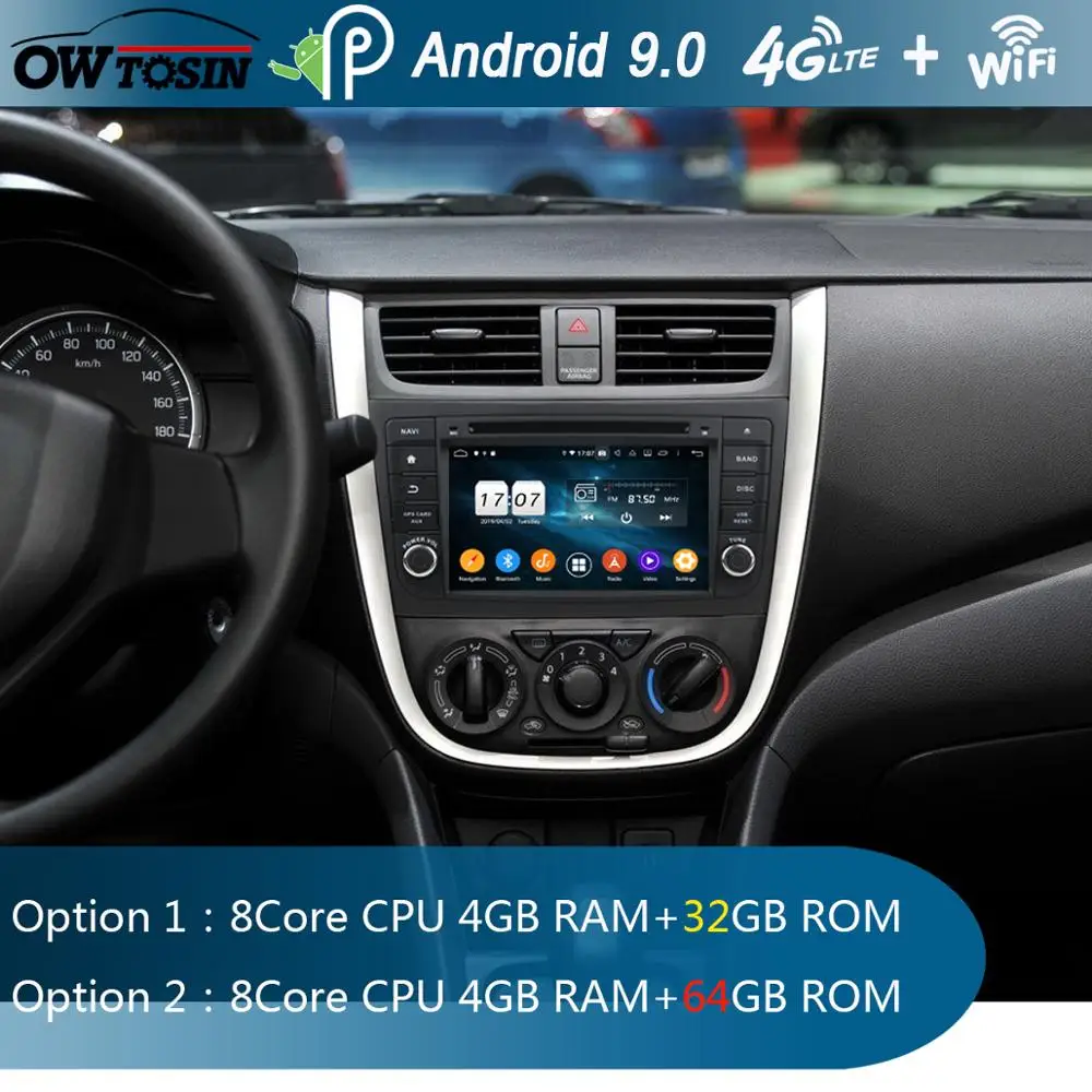 Cheap 7" IPS 1920*1080 8 Core 4G+64G Android 9.0 Car DVD Player For Suzuki Alto Celerio Cultus 2014 2015 2016 2017 2018 DSP Radio GPS 1