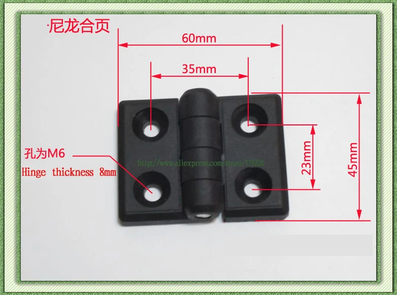 10PCS/set ABS engineering plastic nylon hinge 60 * 45 industrial jumbo
