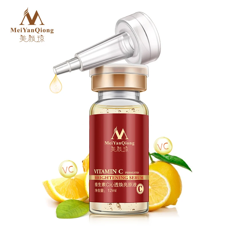

MeiYanQiong New Vitamin C Permeated Rightening Serum Skin Care Moist Whitening Render Face Care Oil Serum 12 ML