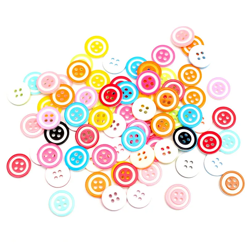 

LF 100Pcs Mixed Round 13mm Resin Sewing Buttons For Clothes Scrapbooking Decorative Needlework Botone Handicraft Diy Accessories