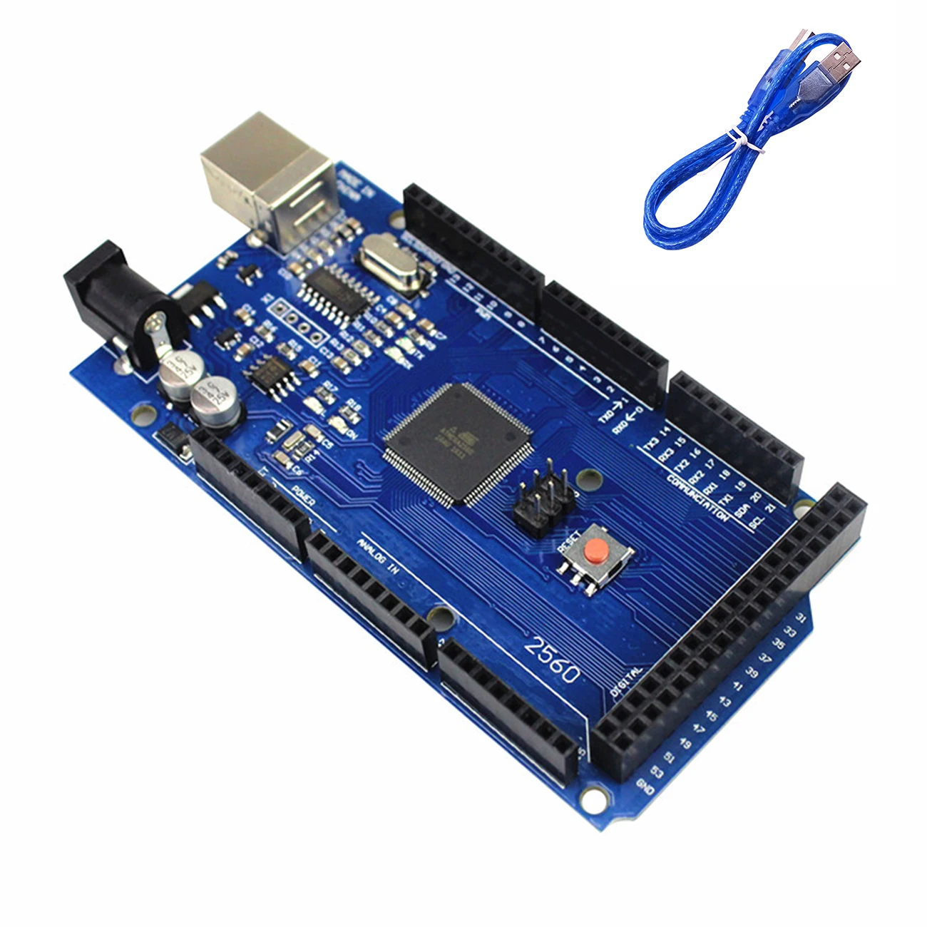 МЕГА 2560 R3 CH340G Mega2560 REV3 ATmega2560 16AU карта с USB кабелем для Arduino|Интегральные схемы| |