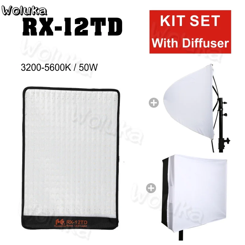 Falcon-Eyes-50W-LED-Video-Light-Waterproof-Photographic-Lighting-Portable-Flexible-Photo-Light-RX-12TD-with
