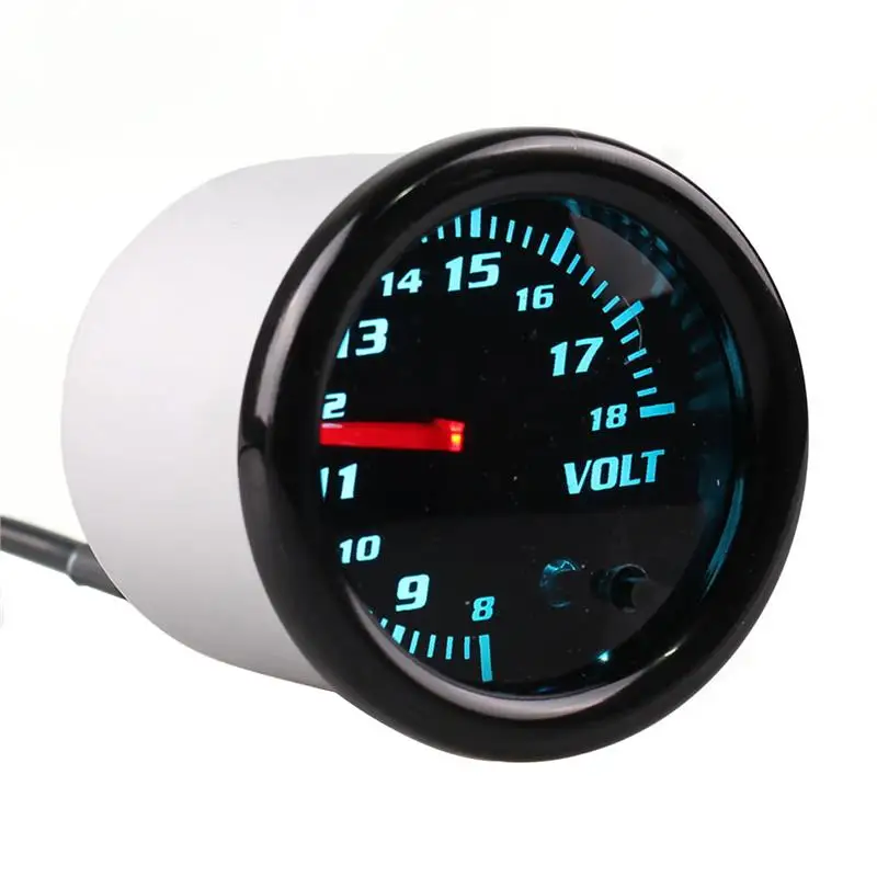 Датчик температуры масла Авто 12 в 52 мм 7 цветов Универсальный Boost температура воды масла вольтметр давления воздуха топливное соотношение тахометр об/мин - Цвет: voltmeter
