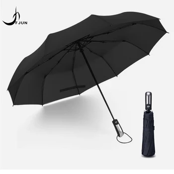 

Auto Luxury Big Windproof Umbrellas Rain For Men Black Coating 10K Parasol Wind Resistant Folding Automatic Umbrella Rain Women