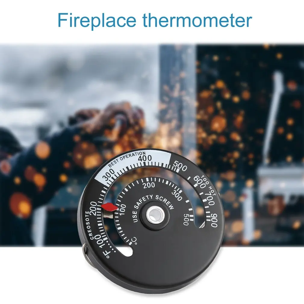 Тепловая печь для дровяного лога горящая плита горелка для камина термометр магнитная плита Топ трубный термометр датчик температуры