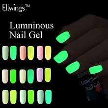 Ellwings 18 цветов серия флуоресцентных лаков для ногтей светящийся