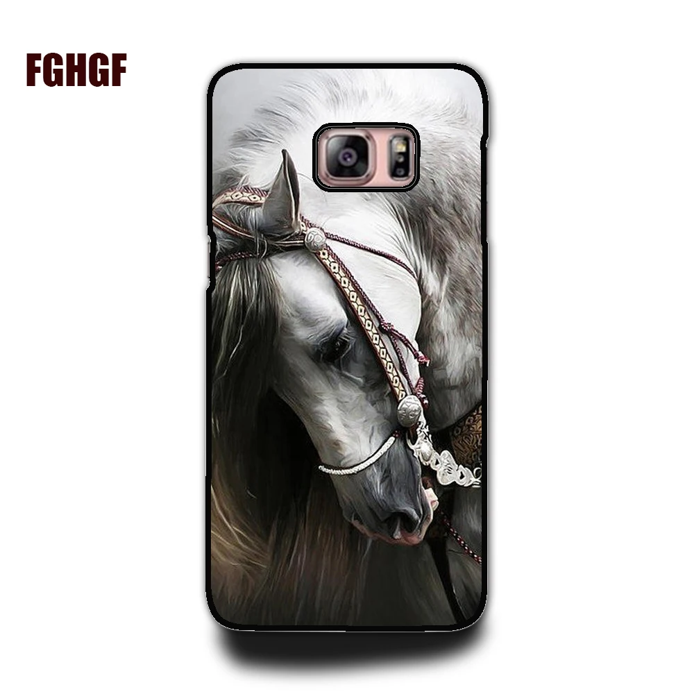 2017 White horse Phone Hard Plastic Case Cover For Samsung Galaxy note