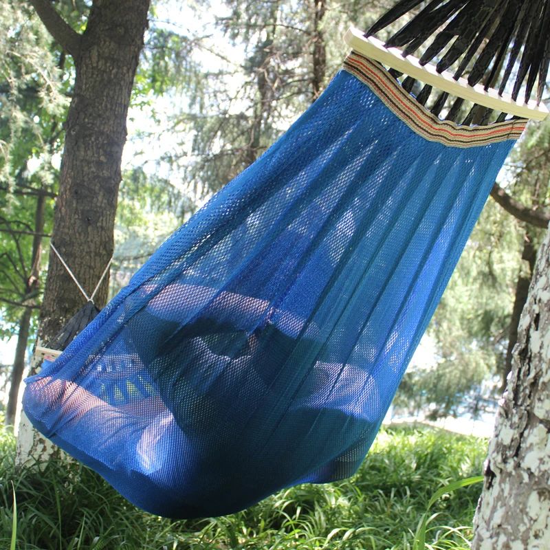 SAMIBULUO Rope Swing Hammock Summer Breathable Mesh Hammock with Tree Hanging Straps Rope for Camping Travel Beach