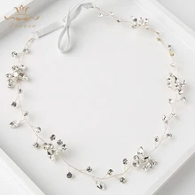 2 цвета корейские невесты золотые мягкие повязки для волос Свадебные аксессуары для волос Свадебные украшения для волос ручной работы с кристаллами