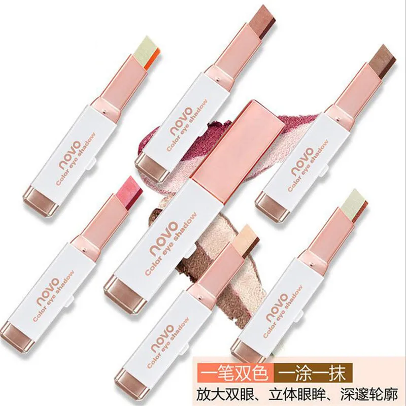 

Double Color Eyeshadow Stick Stereo Gradien Shimmer Color Eye Shadow Cream Pen Eye Makeup Palette Cosmetics