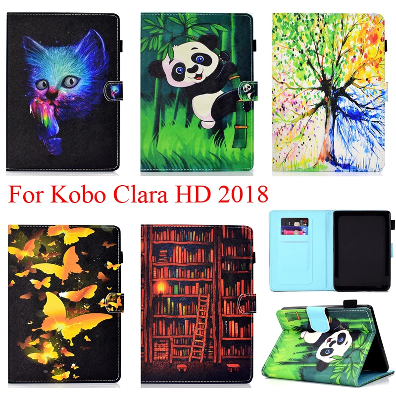 

Casing Protector Case for Kobo Clara HD 2018 Cover Pouch With Card Slot Holder Soft TPU 6.0" E-Book Ereader ClaraHD Bag