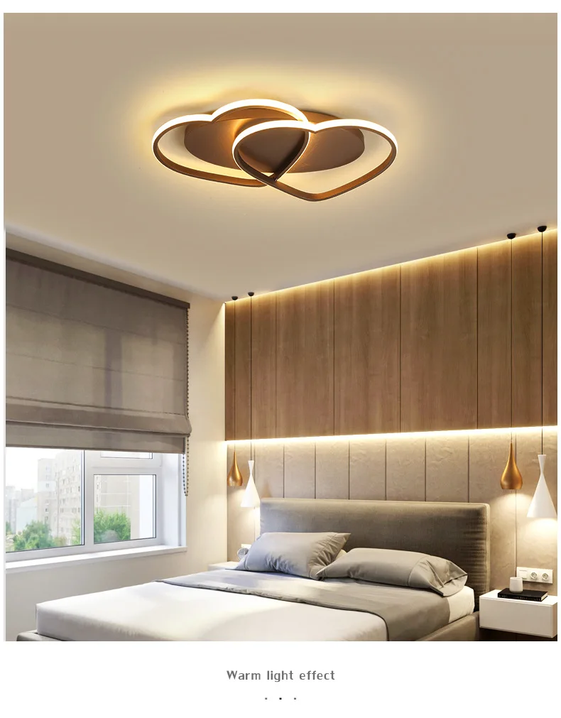 Креативная гостиная современный минималистичный офисный алюминиевый в форме сердца Спальня потолочный светильник для ресторана