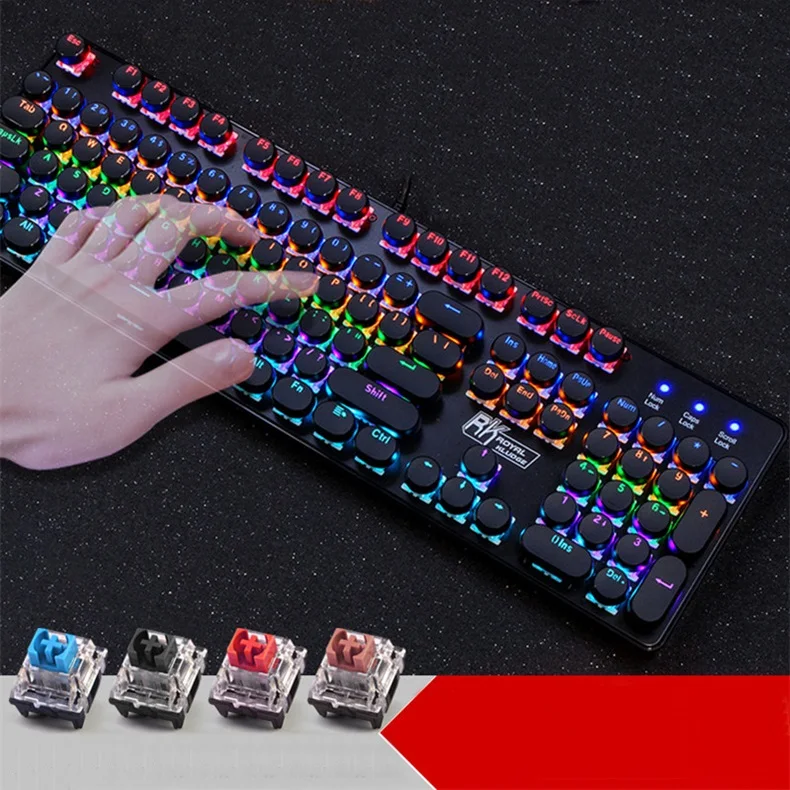 Royal kludge rk shadow usb wired backlit mechanical gaming keyboard