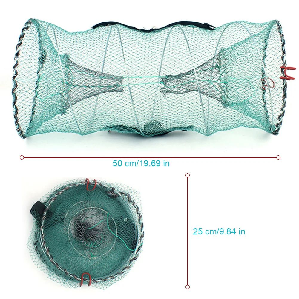 Круглая сетчатая ловушка для ловли рыбы, крабов, раков, угря, креветок, ловля ловли, ловушка, клетка, рыболовная сеть, автоматическая складная рыболовная сеть