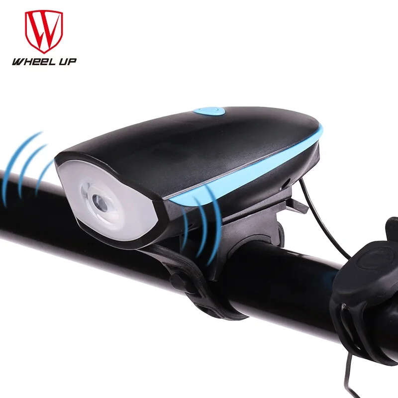 cheap WHEEL UP USB Charging 240 lumen IPX4 Electric Horn Bicycle Night Riding Warning Horn Light Bike Head light Bike Accessory NEW