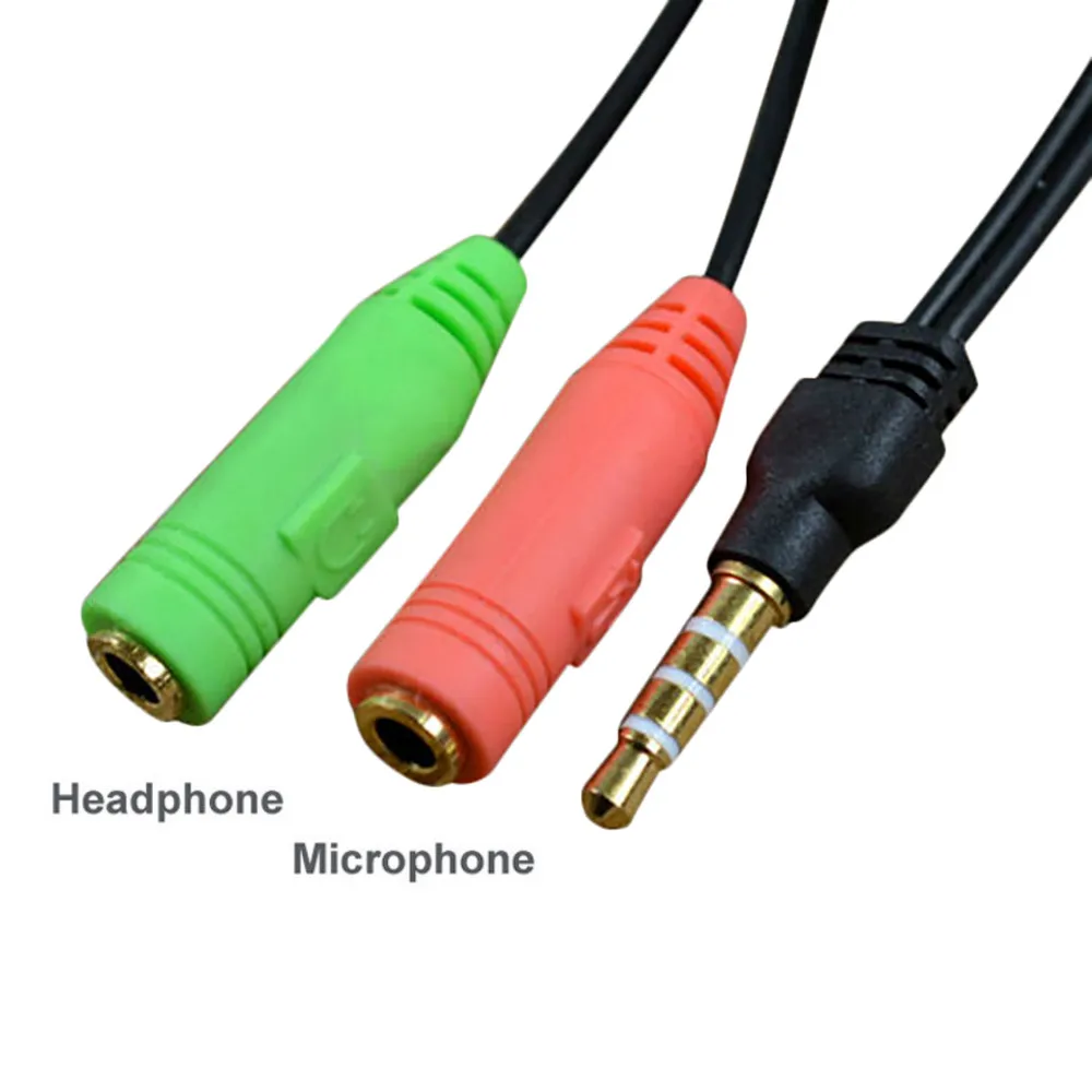 

New Hot Sell Audio Cable 3.5mm Dual 2 Male to Female Plug Jack Stereo Audio Headset Earphone Phone To PC Mic Y Splitter Cable#5Q