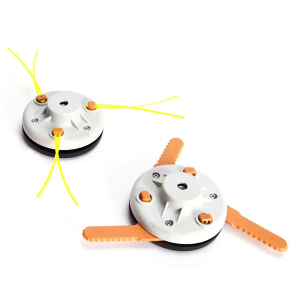 Dual use Power Grass Trimmer Head Plastic Chain Saw with nylon line cutter Easy Cutting for Brush Cutter,Auto bump feed head