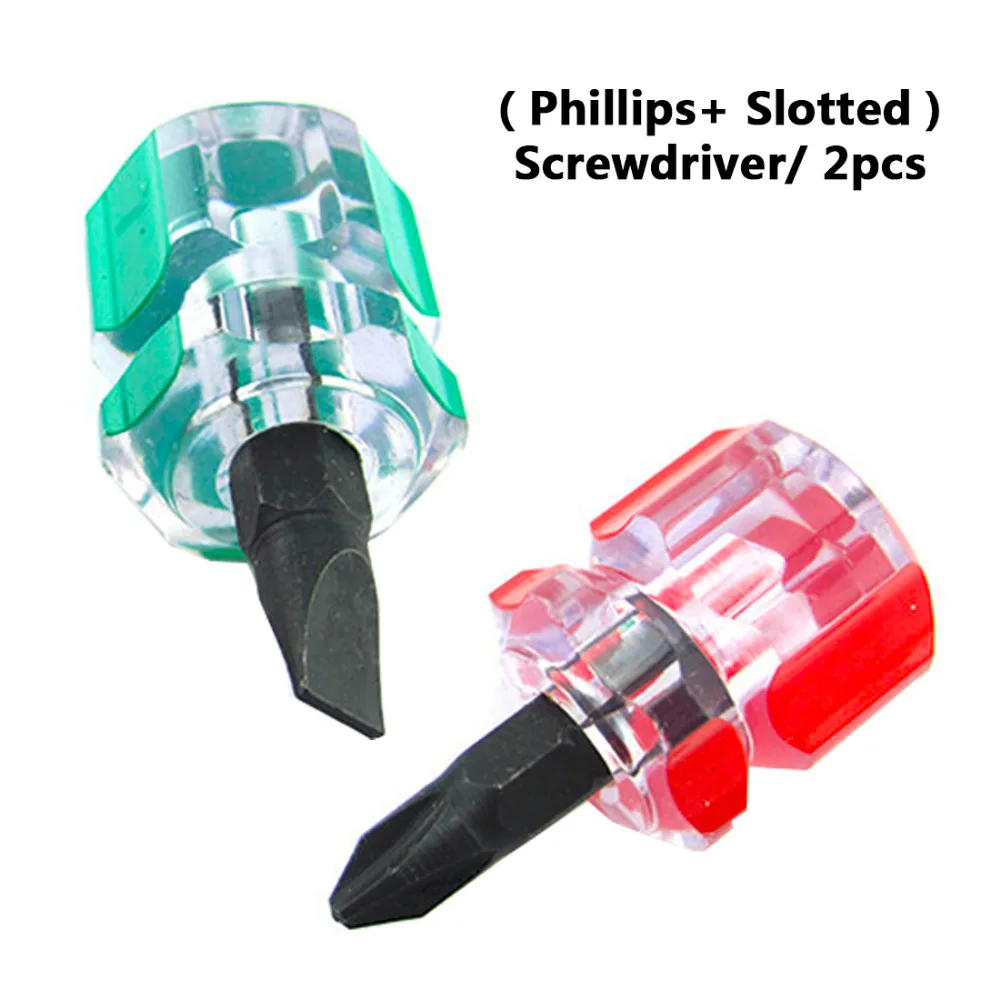 Hand Tools 6x14mm 2pcs Anti Slip Phillips Slotted Screwdriver Bits Single Side Mini Screwdriver Tools