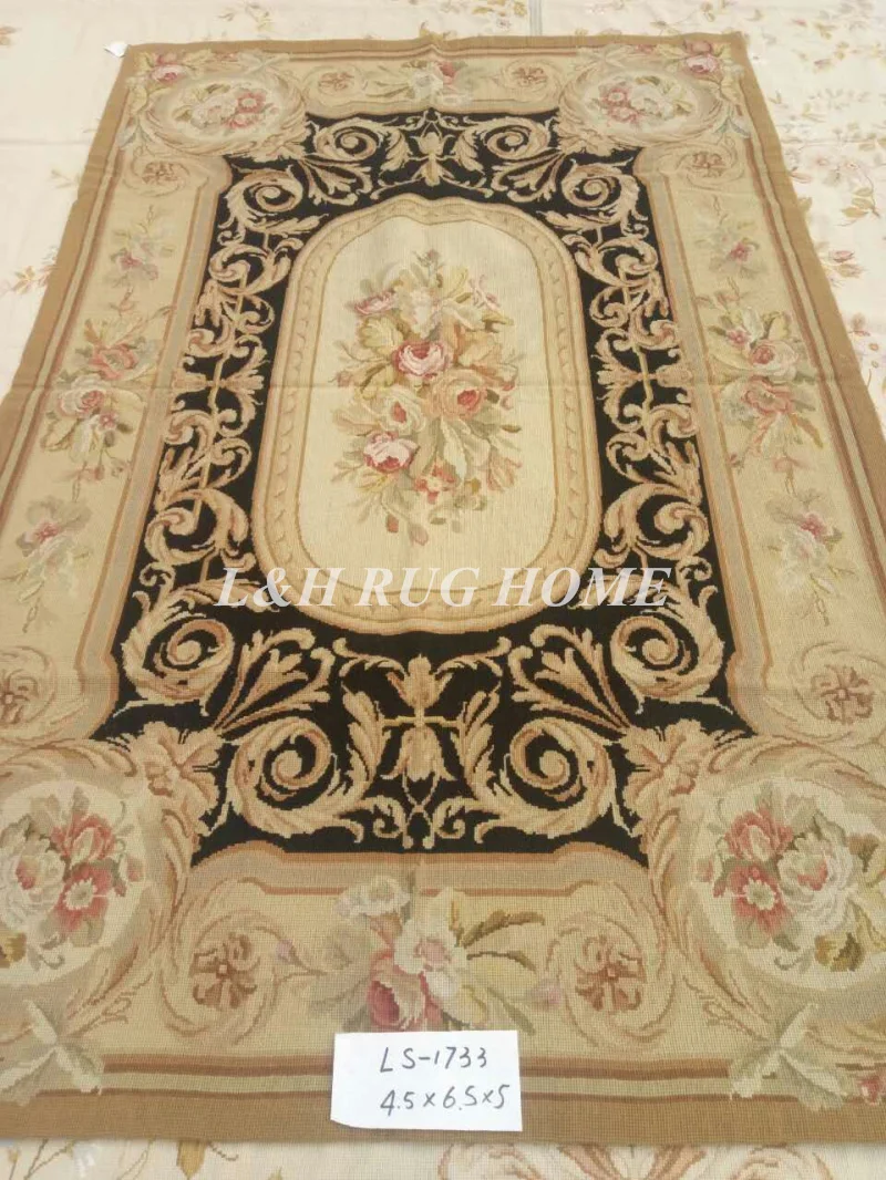 Free shipping 4.5'x6.5' needlepoint rugs 100% New Zealand wool handmade