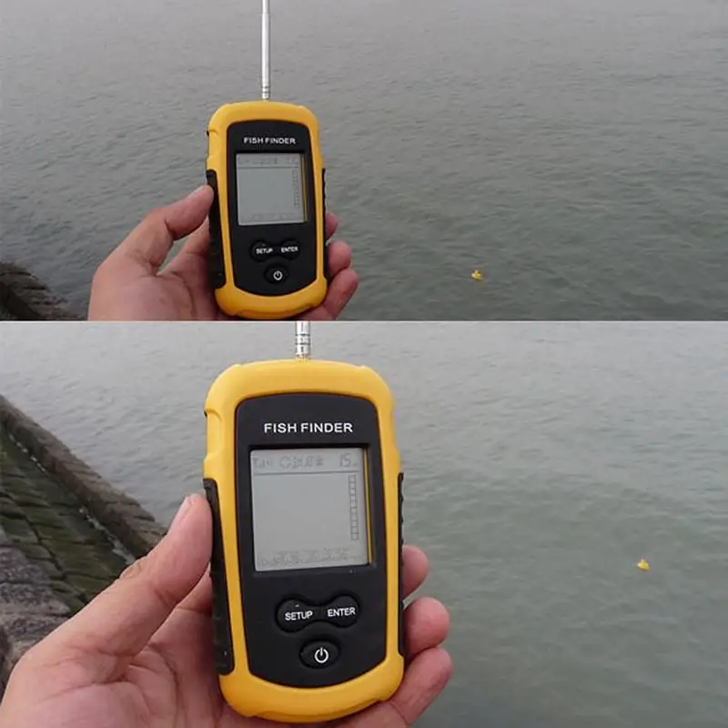 TL88 الصيد السلكية صياد السمك 0.7-100 m عمق سونار الاستشعار مسبار إنذار ABS Fishfinder الصيد أداة اكسسوارات
