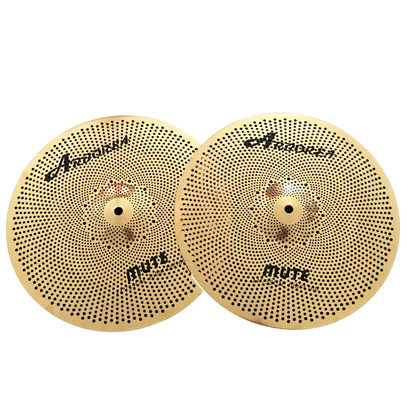 Arborea Высокое качество Золотой Цвет Mute cymbals 14 ''Hihat|Гонг и цимбалы| |