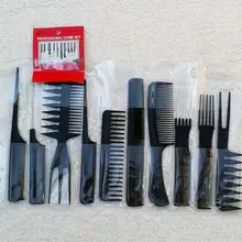 DHL, 10 шт., набор расчесок для укладки волос, профессиональная черная Парикмахерская щетка, парикмахерские
