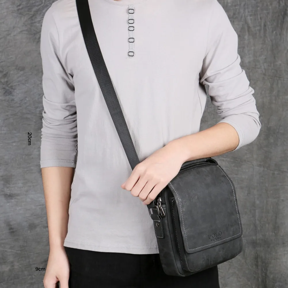فيكونيا بولو جلدية الصلبة الرجال الأعمال Crossbody حقيبة مع محفظة عالية الجودة مجموعة الحقائب عارضة قصيرة السفر حقيبة ساعي للذكور