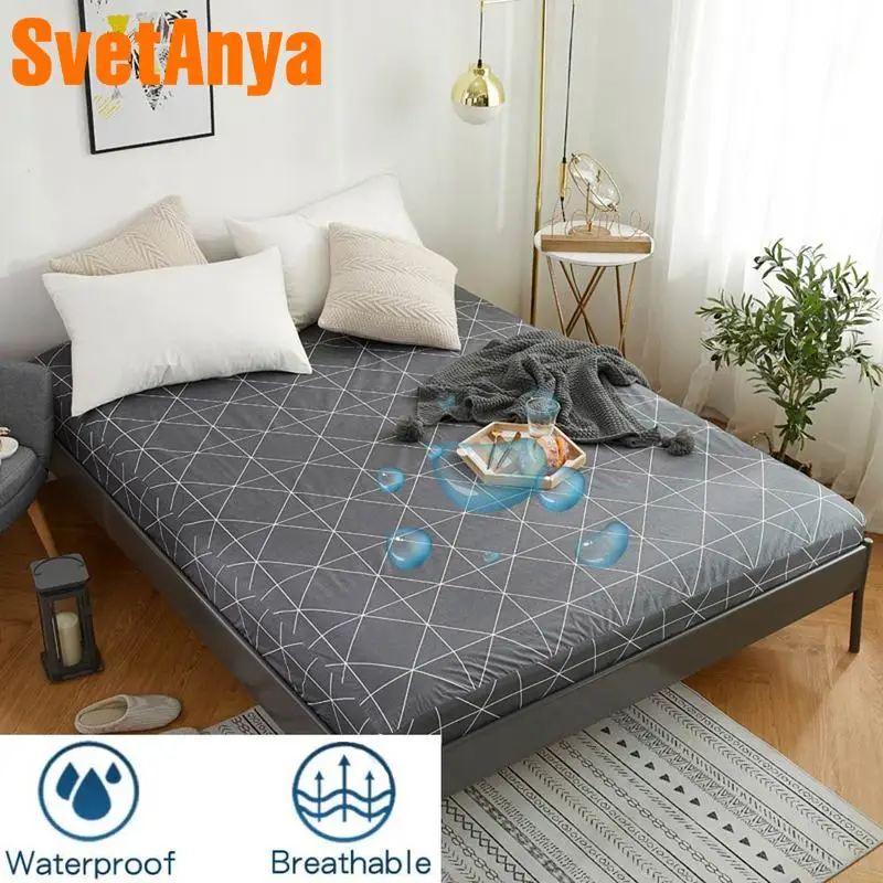

Svetanya waterproof Mattress Protector /Cover gray color Fitted Sheet